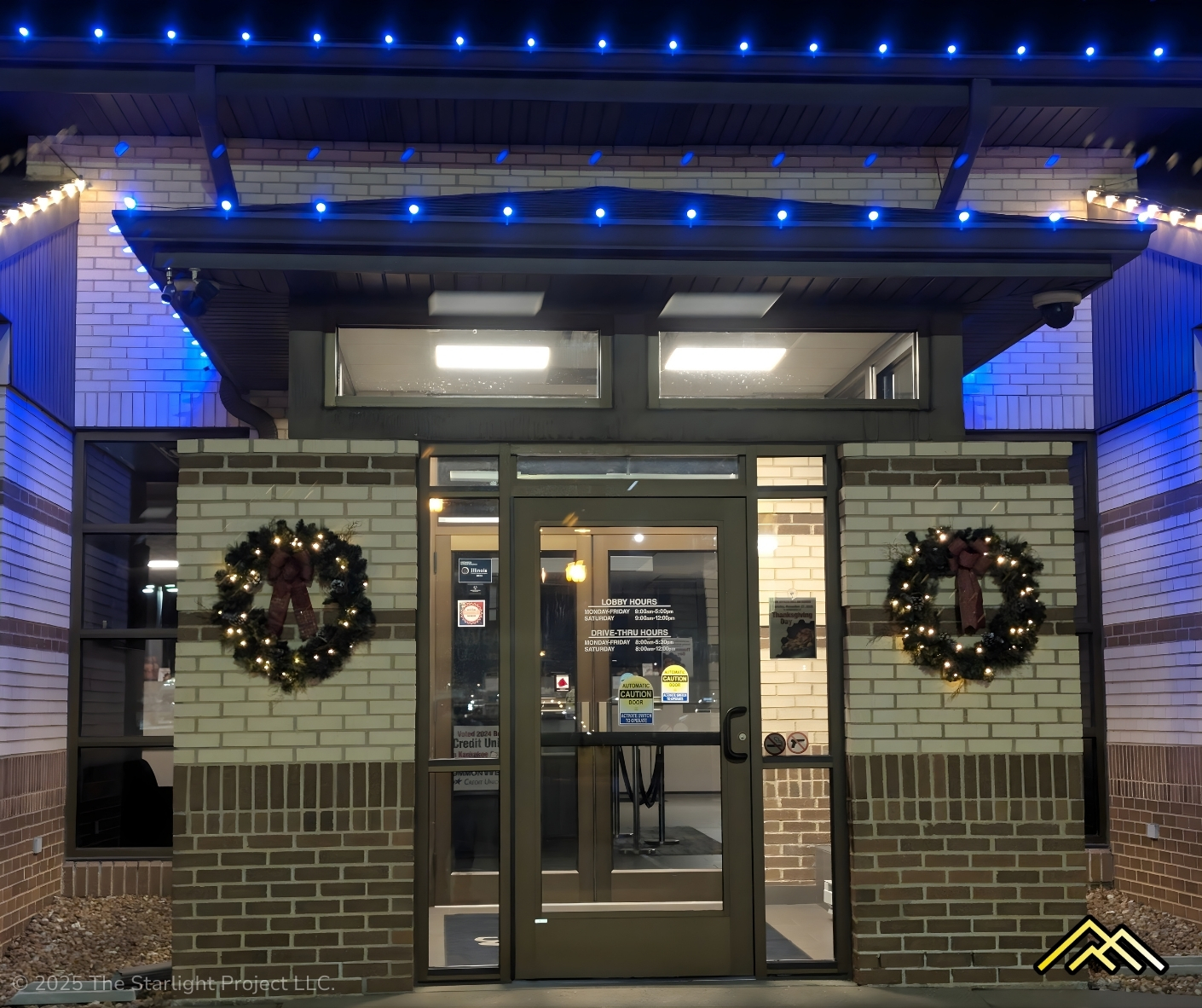 Decorated Entryway for Credit Union